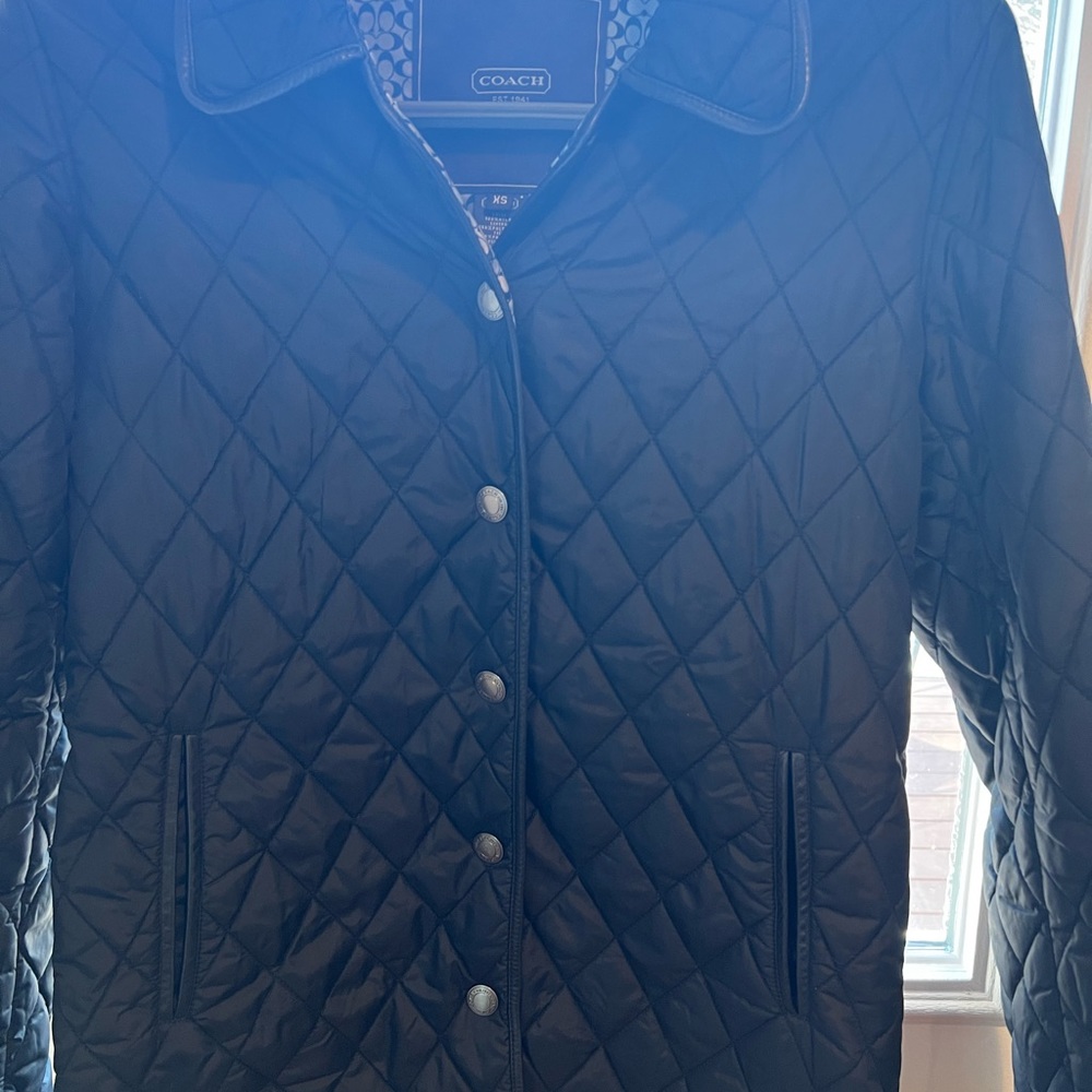 Coach quilted leather trim jacket - Picture 9 of 10